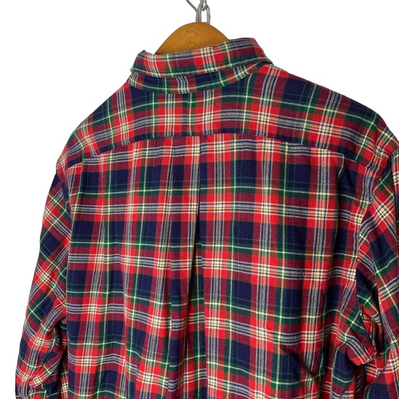 RALPH LAUREN Sz XL Red Tartan Plaid Flannel Classic Fit Button Down L/S Shirt - Picture 6 of 11